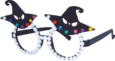 Produktbild von Diamantbrille Halloween Hexenhut