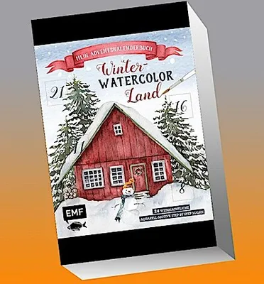 Produktbild von Mein Adventskalender-Buch: Winter-Watercolor-Land