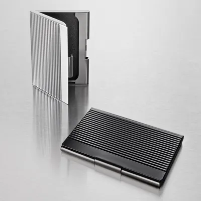 Produktbild von Visitenkarten-Etui matt black für 20 Karten bis Größe 91x56mm Packung mit 20 Stück