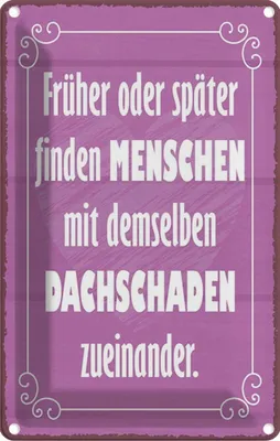 Produktbild von vianmo Blechschild 18x12 cm Menschen demselbe Dahschaden Dekoration Spruch Zitat