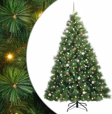 Imagen del producto de Árbol de Navidad artificial con 300 LED Verde 240 cm PE y PVC