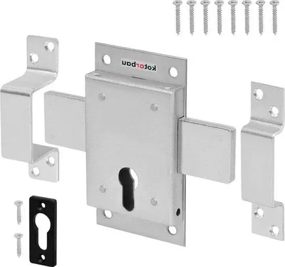 Productafbeelding van 160 mm veiligheidsslot voor profielcilinders - extra draaislot voor deuren met een oplegslot, haakschootslot