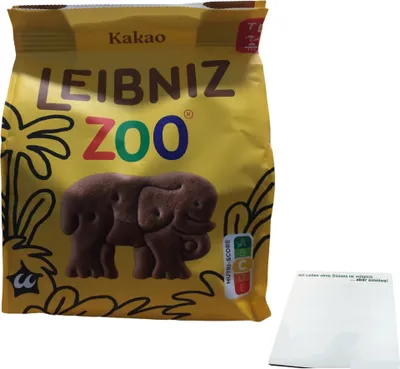Produktbild von Leibniz Kakao Zoo Safari (125g Beutel) + usy Block