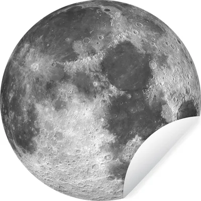 Produktbild von MuchoWow® Runde Wandtattoo - Wandsticker Tapete Aufkleber Weltraum - Mond - Nacht Ø 100 cm Selbstklebend und Repositionierbar - Wandaufkleber - Kreis - Tapetenkreis - Wandbild rund - Schlafzimmerdekoration - Wanddeko - runde Tapete - Kunst für zu Hause