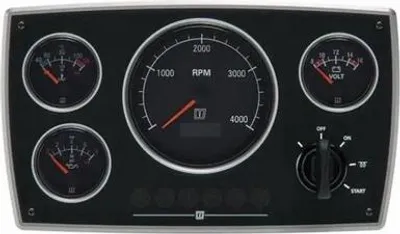Produktbild von VETUS MPA34 Aluminium schwarz Motorpanel 24V | MPA34KBS4