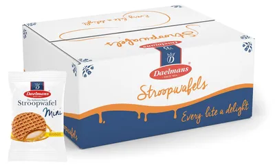 Produktbild von Daelmans Mini Honig Stroopwafels 200 Stück - Holländische Karamellwaffeln