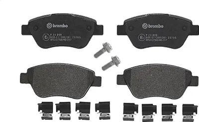 Produktbild von BREMBO P 23 099 Bremsbeläge Satz Vorne für FIAT PANDA (169) 500 (312) 500 C (312) Idea (350) für LANCIA MUSA (350)