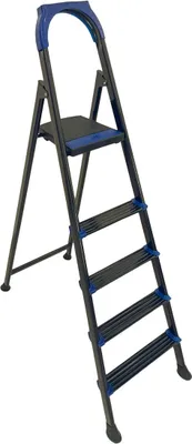 Produktbild von Klapptreppe Stahl mit 5 Stufen, rutschfest, Tragkraft 150 kg, klappbar