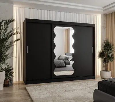 Produktbild von Kleiderschrank 250 cm ROZANA - schwarz