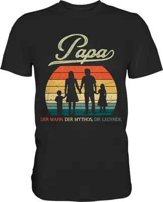 Produktbild von Papa Tochter Sohn Frau Vatertag Geschenk Vater T-Shirt – Black / L