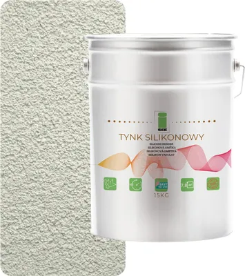 Produktbild von Silikonputz für Fassaden, weiß/hellgrün, 1,5 mm, Premium, 15 kg