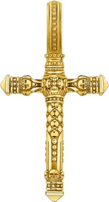 Produktbild von THOMAS SABO Anhänger "Kreuz" Silber vergoldet PE503-413-39