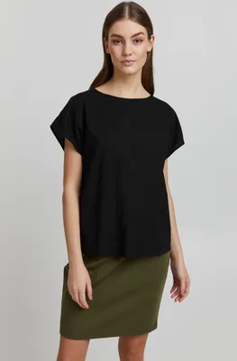 Produktbild von OXMO OXArnora Damen Bluse aus Leinenmix Blusenkleid