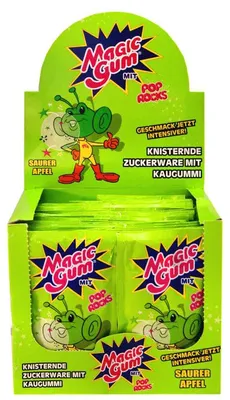 Immagine prodotto di Magic Gum Pop Rocks mela acida, gomma da masticare, 50 bustine