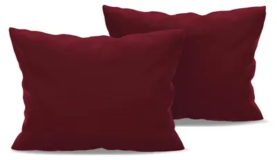 Kissenbezug 40x60 cm Burgund Mikrofaser 2er Set