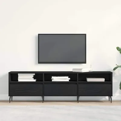 Immagine prodotto di Maison Exclusive - Mobile TV effetto rovere nero 150 x 30 x 44,5 cm