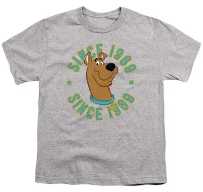 Image de T-shirt pour enfants Scooby Doo, "Depuis 1969", coloris chiné, référence TV36954 (taille 152-158) (couleur chinée sportive)