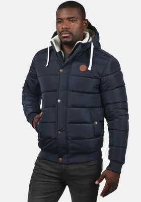 Produktbild von BLEND BHFrederico Herren Winterjacke Steppjacke warme Jacke gefüttert mit Kapuze Kordelzug Eingrifftaschen Regular fit
