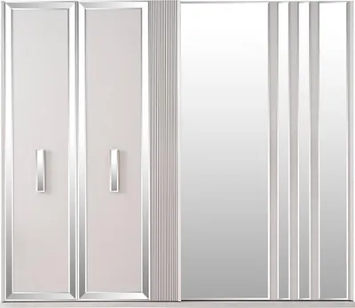 Immagine prodotto di Armadi Design Armadio Specchio Grande Legno Bianco Moderno
