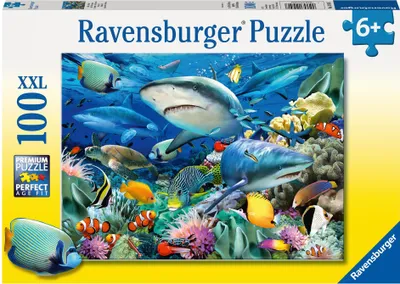 Produktbild von Ravensburger Puzzle Riff der Haie - XL-100 Teile für Kinder ab 6 Jahren