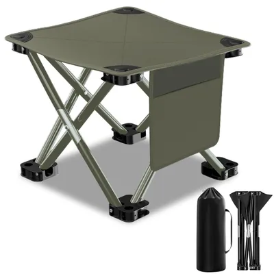 Produktbild von Leichter Faltbarer Campingstuhl mit Seitentaschen - Ideal für Outdoor-Aktivitäten