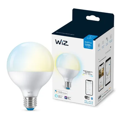 Obrázok produktu pre WiZ 8718699786335Z, Inteligentná žiarovka, Wi-Fi/Bluetooth, Biela, LED, E27, G95