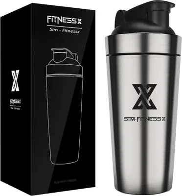 Produktbild von Edelstahl Shaker 700ml Sport Fitness Yoga Gym Bottle Mixer