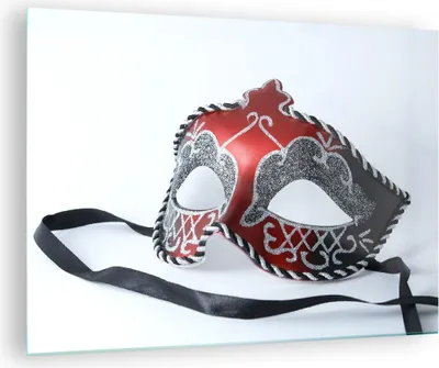 Produktbild von Bilder auf glas - Venedig Karneval Maske - 70x50cm - Glasbilder - Wandbilder - Kunstdruck - zum Aufhängen bereit - Wanddekoration aus Glas - Glas Bilder - Wandbild auf Glas - Einteilig - GAA70x50-2380