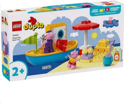 Obrázek produktu pro LEGO DUPLO Peppův výlet na lodi: hrací sada s lodí na stavění a přestavování se 2 figurkami, kreativní hračka, nápad na dárek pro děti od 2 let, pro kluky i holky 10432