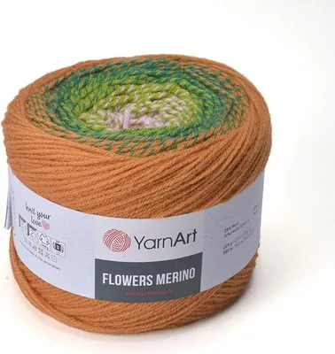 Obrázek produktu pro YarnArt Flowers Merino 565: Vícebarevná, teplá vlna pro plynulé barevné přechody, 590 m, 225 g