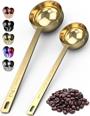 Messlöffel-Set für Kaffee, 2er-Pack, Edelstahl, 15 ml & 30 ml