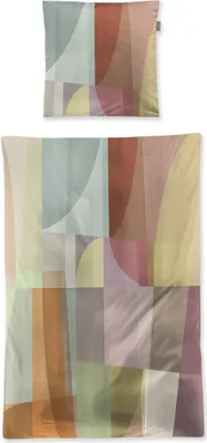 Produktbild von Irisette Mako-Satin Bettwäsche-Garnitur Wave 8592 Farbe multi Größe 135x200+80x80
