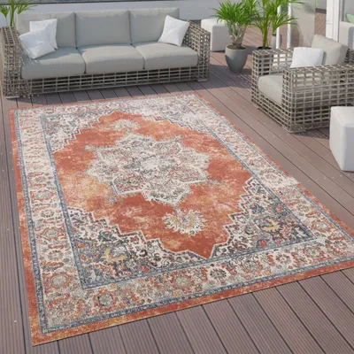 Produktbild von In- und Outdoor-Teppich, Kurzflor Mit Orient Design In versch. Farben und Größen Grösse 120x170 cm