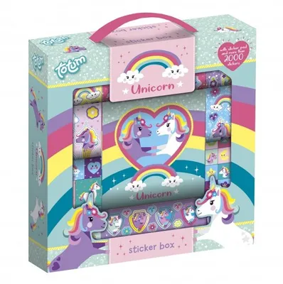 Produktbild von Totum Unicorn Sticker Box 12R+2S+BKL, 3 Jahr(e), Mehrfarbig