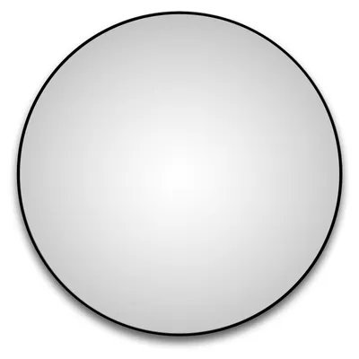 Zdjęcie produktu dla Lustro ?azienkowe okr?g?e Talos Black Oros Matt Ø 120 cm - Lustro ?azienkowe z wysokiej jako?ci, okr?g?? aluminiow? ram? w kolorze czarnym matowym - Lustro ?azienkowe