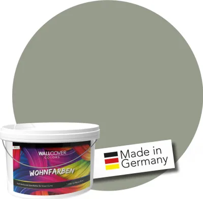 Produktbild von WALLCOVER Wandfarbe Grün Pastell Hochdeckend Klasse 1 Matt 5L für 40 m²