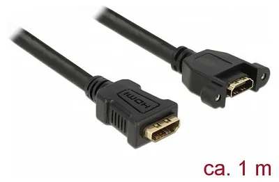 Obrázok produktu pre DeLOCK 85466, 1 m, Typ HDMI (štandard), Typ HDMI (štandard), 3840 x 2160 px, 10,2 Gbit/s, Čierna