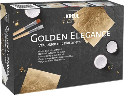 Zdjęcie produktu dla KREUL 99410 KREUL Złocenie z metalowymi liśćmi, zestaw Złota Elegancja