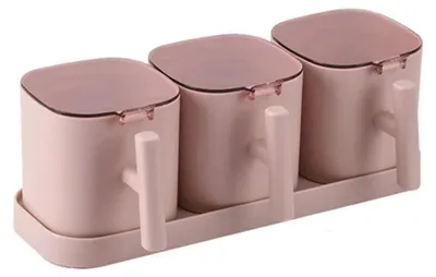 Image de Boîte de rangement pour herbes aromatiques, résistante à l'humidité, avec 3 compartiments