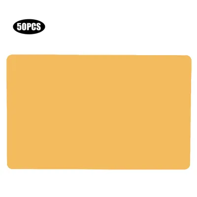 Produktbild von 50 Stück Visitenkarten aus Aluminiumlegierung, exquisite Farbauswahl, Namenskarten, Geschäftsaccessoires, Gold