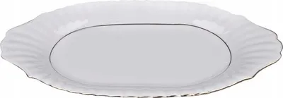Produktbild von PFP Ćmielów i Chodzież SERVIERPLATTE OVAL WEISS IWONA GOLDENER RAND 39 CM OVALER PORZELLANTELLER