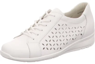Produktbild von Waldläufer Schnürhalbschuhe durchbrochen in weiss/weiss kombi, Gr. 7.5
