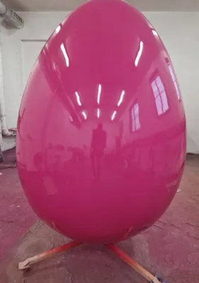 Produktbild von XXL Osterei lackiert 165cm hoch Dekorationsfigur/Werbefigur - GFK - übergroß XXL - für draußen