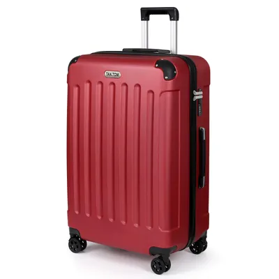 Produktbild von Hartschalen-Trolley Hartschalen-Koffer Trolley Rollkoffer Reisekoffer Handgepäck 4 Rollen, Trolley Rollkoffer Reisekoffer, Zahlenschloss (Rot)