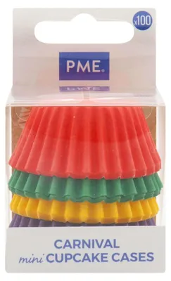 Produktbild von PME Paper Baking Cases, Cupcake-/Muffin-Cups, Rund, Mehrfarbig, Papier, 90 mm, 50 mm