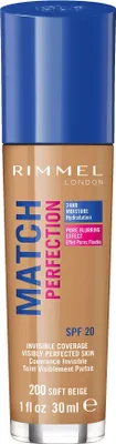 Immagine prodotto di Fondotinta idratante Match Perfection 30 ml, 200 Soft Beige