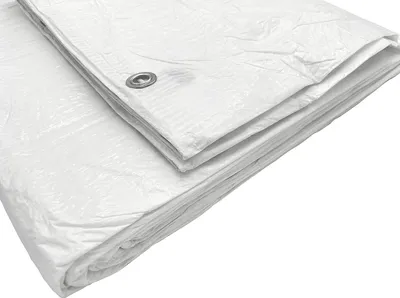 Immagine prodotto di Telone impermeabile 4 x 6 m - Telone multifunzionale - 1 pezzo - Bianco - 55 g/m²