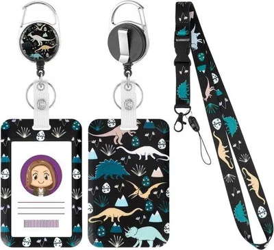Produktbild von Famanu ID-Badgehalter mit Abnehmbarem Lanyard und Riemclip - Schwarz