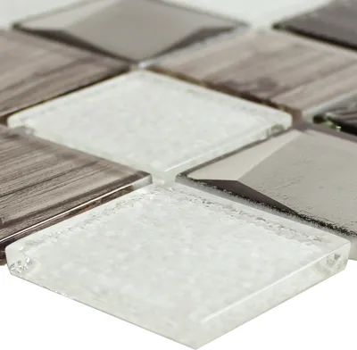 Produktbild von Glasmosaik Fliesen Paradise Silber