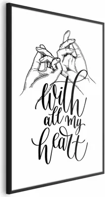 Produktbild von Posterpapier Poster - With All My Heart 40x60 cm Text m-A-0920-ao-a